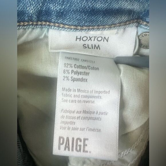 PAIGE Women's Hoxton Straight Light Wash Fray Hem Ankle Jeans Size 24 - Picture 12 of 14